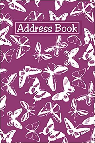 okumak Butterflies Address Book with A-Z Tabs: Girly Pink Contacts Organizer and Notes With Alphabetical Tabs