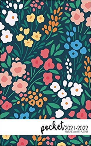 okumak 2021-2022 Weekly &amp; Monthly Pocket Planner: 2021-2022 Pocket ,Mini, Purse Size Planner, 24 Months Calendar with Monthly Spread View and Holiday and ... Quotes| Mini Calendar 2021,2022, Flower Cover