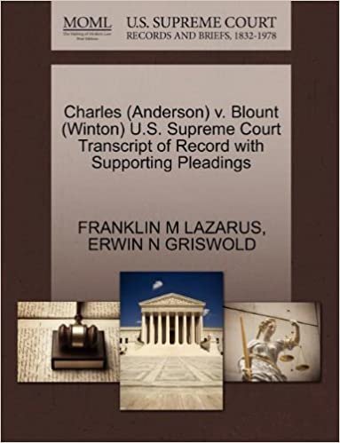 okumak Charles (Anderson) v. Blount (Winton) U.S. Supreme Court Transcript of Record with Supporting Pleadings