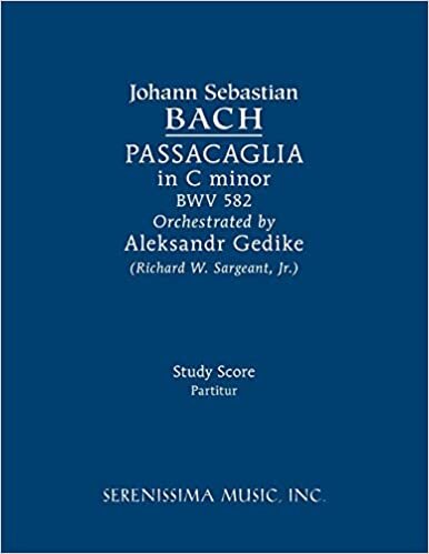 okumak Passacaglia in C minor, BWV 582: Study score
