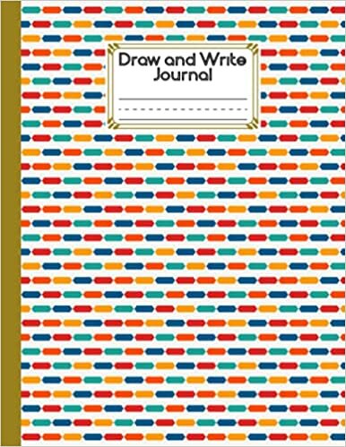 okumak Draw and Write Journal: horizontal lines Cover, Grades K-2, Primary Composition Half Page Lined Paper with Drawing Space (8.5&quot; x 11&quot; Notebook), Desgin By Rosina Ford