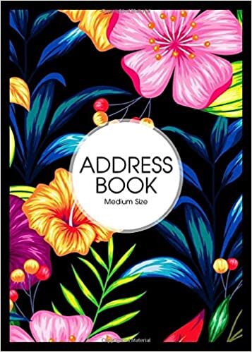 okumak Address Book Medium Size: Address Book 5x7 Inches : A-Z Alphabet Tab Index : Address, Phone(Home, Mobile, Work) Email, Social media, Notes : Address Book With Birthdays&amp; Password log