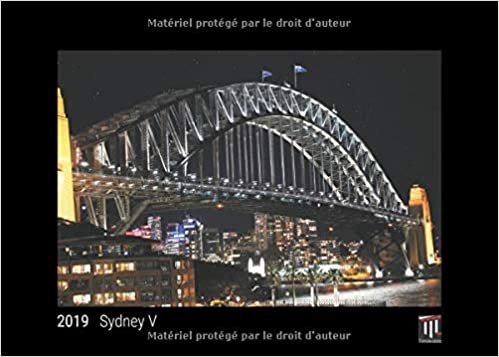okumak Sydney V 2019 - Édition noire - Calendrier mural Timokrates, calendrier photo, calendrier photo - DIN A4 (30 x 21 cm)