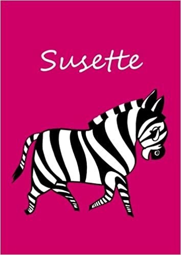 okumak Susette: individualisiertes Malbuch / Notizbuch / Tagebuch - Zebra - A4 - blanko
