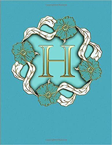 okumak H. Monogram Initial Letter H Cover. Blank Lined College Ruled Notebook Journal Planner Diary.