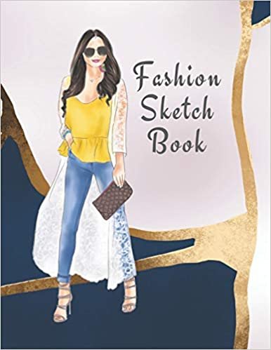 Fashion Sketch Book: The Book for Sketching Your Artistic Fashion Design Ideas. Including 2 Women Line Shapes (Silhouettes) to Help You Sketch. Draw Your Inspiration and Passion. 122 pages