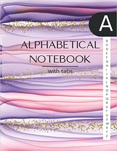 okumak Alphabetical Notebook with Tabs: Large Lined-Journal Organizer with A-Z Tabs Printed, Alphabetic Notebook, Premium Modern Design