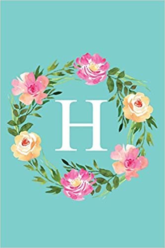 okumak H: Monogram Initial Letter H Composition Notebook Journal for Girls and Women (Floral Notebook)