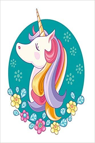 okumak Unicorn head with flowers: Unicorn princess Notebook graph paper 120 pages 6x9 perfect as math book, sketchbook, workbook and diary