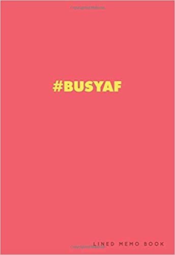 okumak #BUSYAF Lined Memo Book: Mini Lined Journal | 62 Pages | Hashtag Hot Pink (Pocket Sized Notebooks)