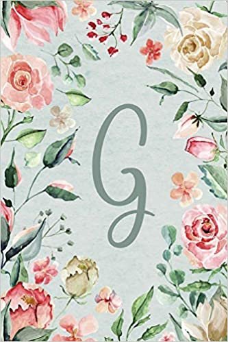 okumak Planner Undated 6&quot;x9” – Teal Pink Floral Design - Initial G: Non-dated Weekly and Monthly Day Planner, Calendar, Organizer for Women, Teens – Letter G ... Design 6”x9” Undated Planner Alphabet Series)