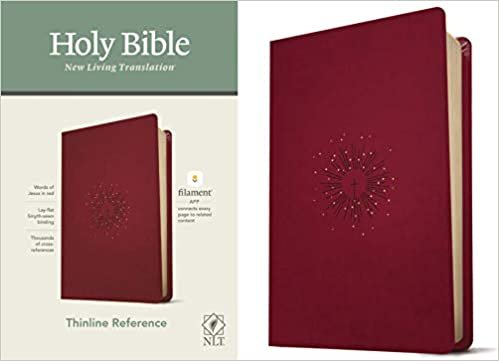 okumak NLT Thinline Reference Bible, Filament Enabled Edition (Red Letter, Leatherlike, Berry)