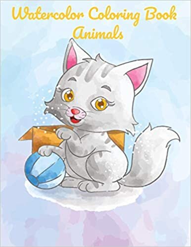 okumak Watercolor coloring book animals: Coloring books for s animals, animals coloring book for toddlers, animals coloring book for kids Cute Large ... Ideas for boys and girls,Matte-finish cover