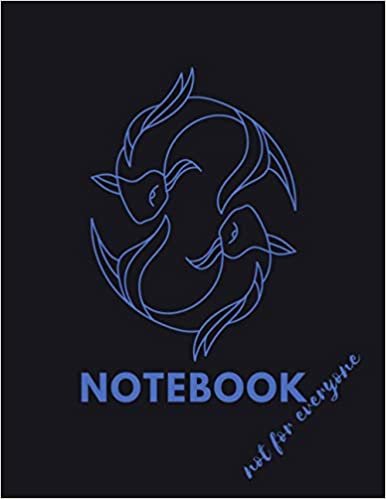 okumak Black Notebook with a blue fish: Graph Paper Notebook A4, 120 pages