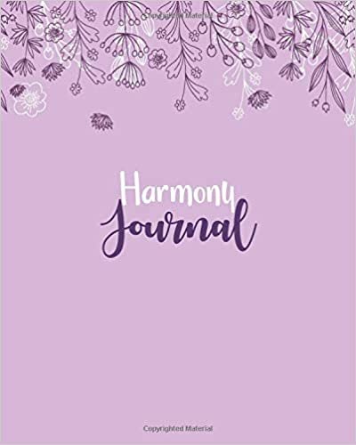 okumak Harmony Journal: 100 Lined Sheet 8x10 inches for Write, Record, Lecture, Memo, Diary, Sketching and Initial name on Matte Flower Cover , Harmony Journal