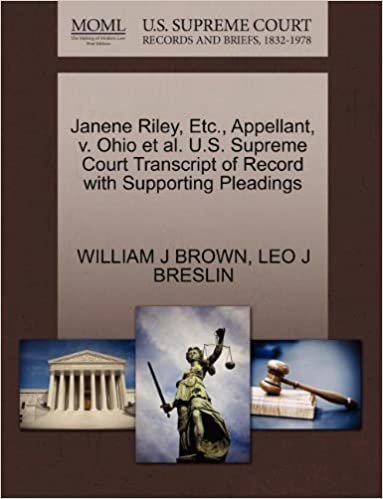 okumak Janene Riley, Etc., Appellant, V. Ohio et al. U.S. Supreme Court Transcript of Record with Supporting Pleadings