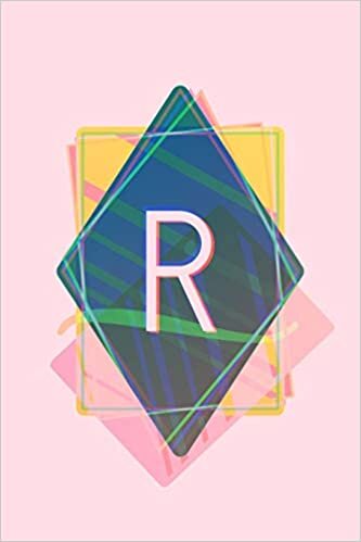 okumak R: Pink Pastel Vaporwave Aesthetic Monogram Journal / Composition Notebook with Initial - 6” x 9” - College Ruled / Lined