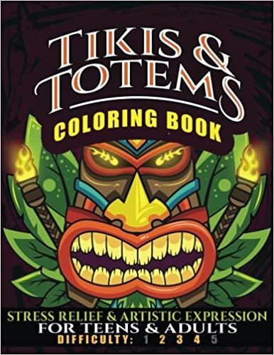 okumak Tikis &amp; Totems Coloring Book: Stress Relief &amp; Artistic Expression for Teens &amp; Adults: Volume 14 (NDAS Coloring Book)