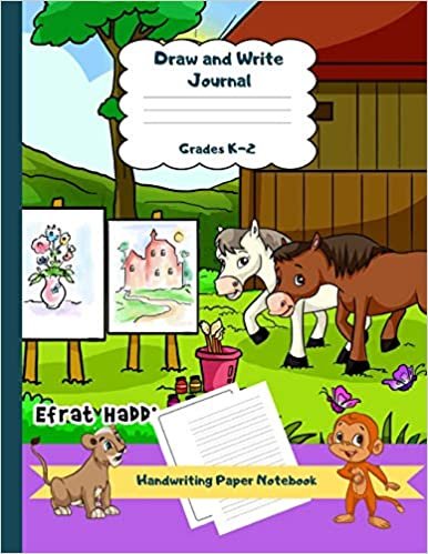 okumak Draw and Write Journal Grades K-2 Handwriting Paper Notebook: Horses Theme Dashed Mid Line School Exercise Book Plus Sketch Pages for Boys and Girls (Efrat Haddi Handwriting Practice Paper, Band 38)