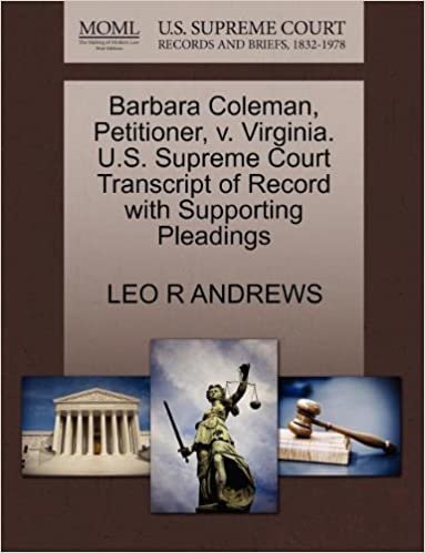 okumak Barbara Coleman, Petitioner, v. Virginia. U.S. Supreme Court Transcript of Record with Supporting Pleadings