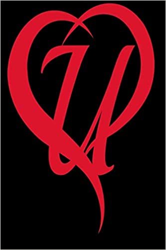 okumak Monogram Initial Letter U Adorable Heart Red and Black:: In My Heart letter initial Personalized Name Letter U, Cute funny gift for Girlfriend ... for Home School College for Writing Notes.