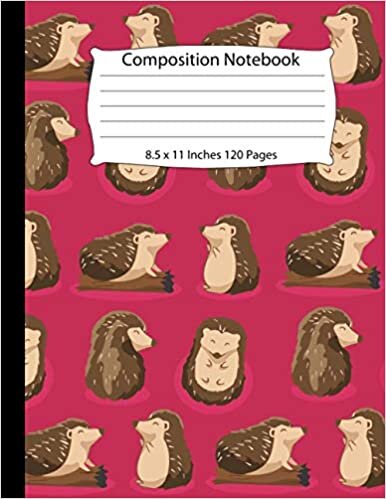 okumak Composition Notebook: Cute Little Hedgehogs Ruled Notebook For School | College Ruled Blank Lined Notebook for Girls, Kids, s, School, Students ... | High-quality Hedgehogs matte finish cover