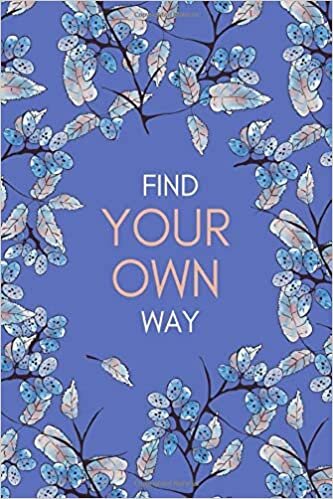 okumak Find Your Own Way: 6x9 Large Print Password Notebook with A-Z Tabs | Medium Book Size | Stylish Painting Floral Design Blue
