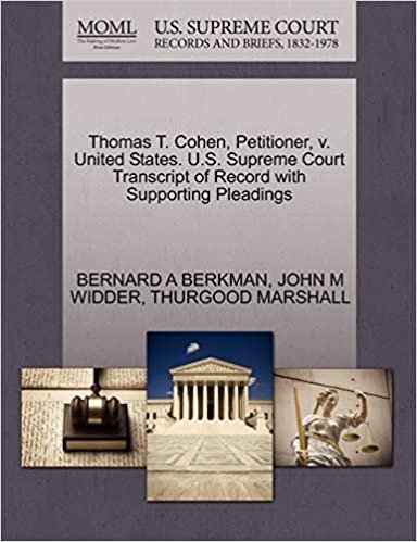 okumak Thomas T. Cohen, Petitioner, v. United States. U.S. Supreme Court Transcript of Record with Supporting Pleadings