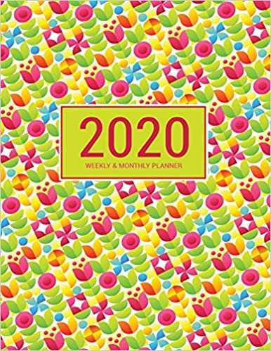 okumak 2020 Planner Weekly &amp; Monthly 8.5x11 Inch: Floral Art One Year Weekly and Monthly Planner + Calendar Views