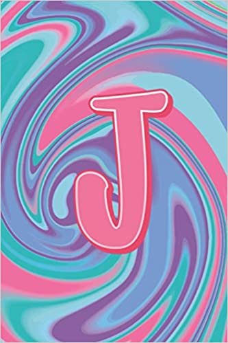 okumak J: Letter J Monogram Initials Pastel Tie Dye Notebook &amp; Journal