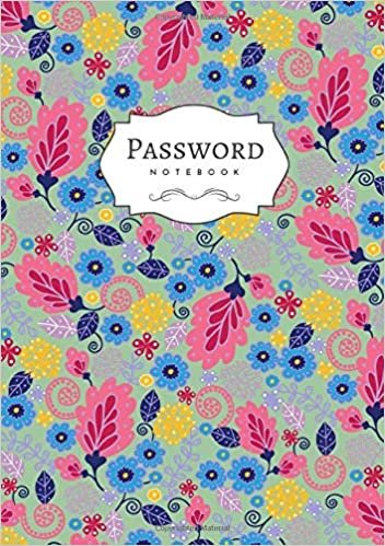 okumak Password Notebook: B5 Login Journal Organizer Medium with A-Z Alphabetical Tabs | Large Print | Fairly Tale Floral Design Green