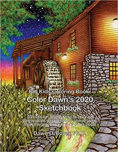 okumak Big Kids Coloring Book: Color Dawn&#39;s 2020 Sketchbook: 50+ line-art illustrations, plus 36 bonus pages from the artist’s most recent coloring books (Big Kids Coloring Books, Band 115)