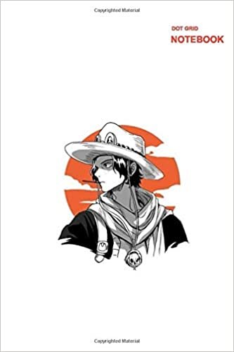 okumak Dot grid composition notebook: Dot Grid, 110 pages [55 sheets], 6 x 9, Monkey D.Luffy One Piece White Notebook Cover.