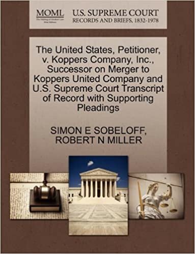 okumak The United States, Petitioner, v. Koppers Company, Inc., Successor on Merger to Koppers United Company and U.S. Supreme Court Transcript of Record with Supporting Pleadings