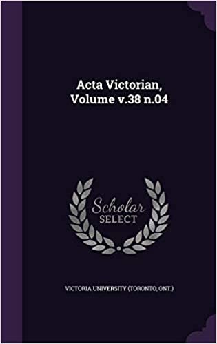 okumak ACTA Victorian, Volume V.38 N.04