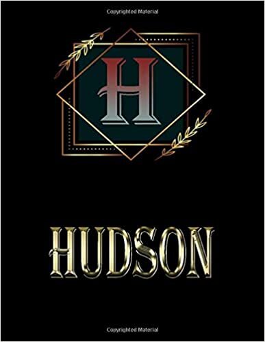okumak Hudson: Personalized Name Sketchbook.Monogram Initial Letter H Journal. Hudson Cute Sketchbook on Black Cover , Blank Paper 8.5 x 11 ,Great For Drawing, Sketching, Crayon Coloring and colored pencil