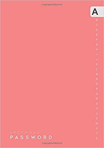okumak Password: A5 Medium Password Notebook Organizer with A-Z Alphabetical Tabs Printed | Classic Essential Backward Design Baby Pink