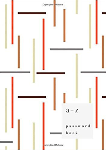 okumak A-Z Password Book: A5 Medium Password Notebook with A-Z Alphabet Index | Large Print | Modern Horizontal Vertical Stripe Design | White