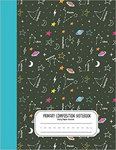 okumak Primary Composition Notebook Story Paper Journal: Grades K-2 Write &amp; Draw Story Journal, Dashed Midline And Picture Space School Exercise Book | 120 ... Space Astronomy Series) | 120 Story Pages