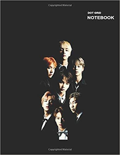 okumak Dotted grid paper notebook: Bangtan Sonyeondan Design Cover, 110 Pages, 8.5 inch x 11 inch, Dot Grid.