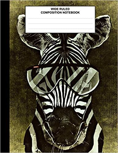 okumak Wide Ruled Composition Notebook: Composition Book / Notebook, Wide Ruled Paper, Cool Zebra Animal Notebook for kids, students, subject daily journal ... creative writing homework journal, 100 pages