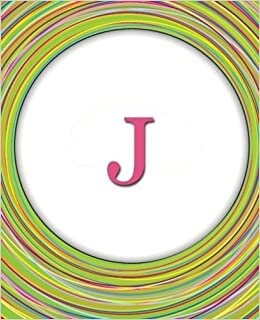 okumak J: Circles Monogram Notebook | Journal | Diary Celebrating Friends &amp; Friendship – Cute Monogrammed Gift (Monogram Gifts)
