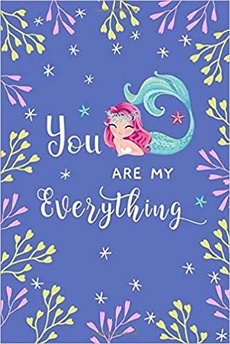 okumak You Are My Everything: 4x6 Password Notebook with A-Z Tabs | Mini Book Size | Floral Star Mermaid Design Blue