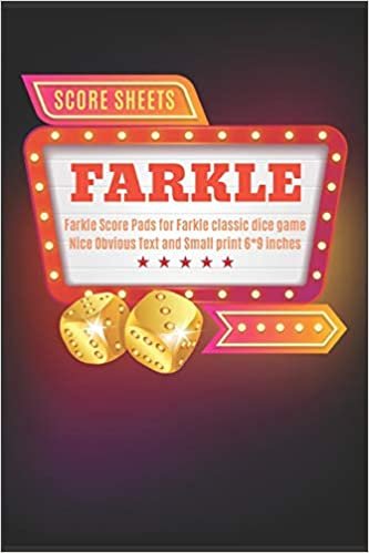 okumak Farkle Score Sheets: V.3 Elegant design Farkle Score Pads 100 pages for Farkle Classic Dice Game | Nice Obvious Text | Small size 6*9 inch (Gift) (F. Scoresheets)