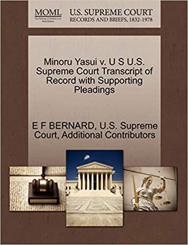 okumak Minoru Yasui v. U S U.S. Supreme Court Transcript of Record with Supporting Pleadings