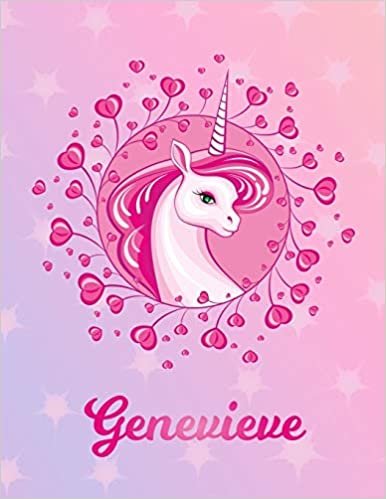 okumak Genevieve: Unicorn Large Blank Primary Sketchbook Paper | Pink Purple Magical Horse Personalized Letter G Initial Custom First Name Cover | Drawing ... | Art Sketch Book| Create &amp; Learn to Draw