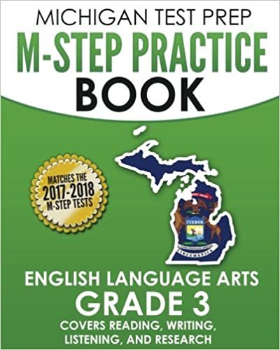 okumak MICHIGAN TEST PREP M-STEP Practice Book English Language Arts Grade 3: Covers Reading, Writing, Listening, and Research