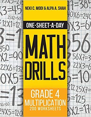 okumak One-Sheet-A-Day Math Drills: Grade 4 Multiplication - 200 Worksheets (Book 11 of 24)