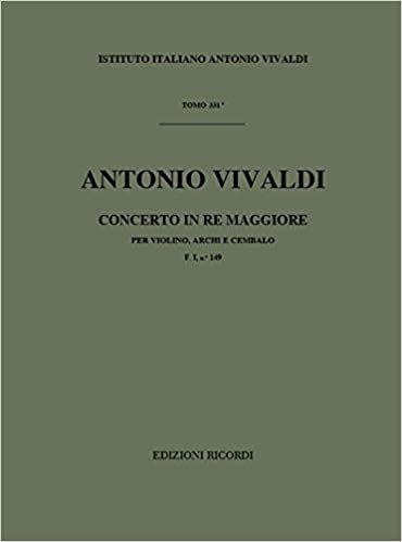 okumak Concerti Per Vl., Archi E B.C.: in Re Rv 205 Violon