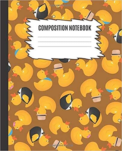 okumak Composition Notebook: Cute Duck Blank Lined Workbook for s, Kids, Girls, School
